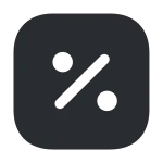 Percentage Square SVG Icon